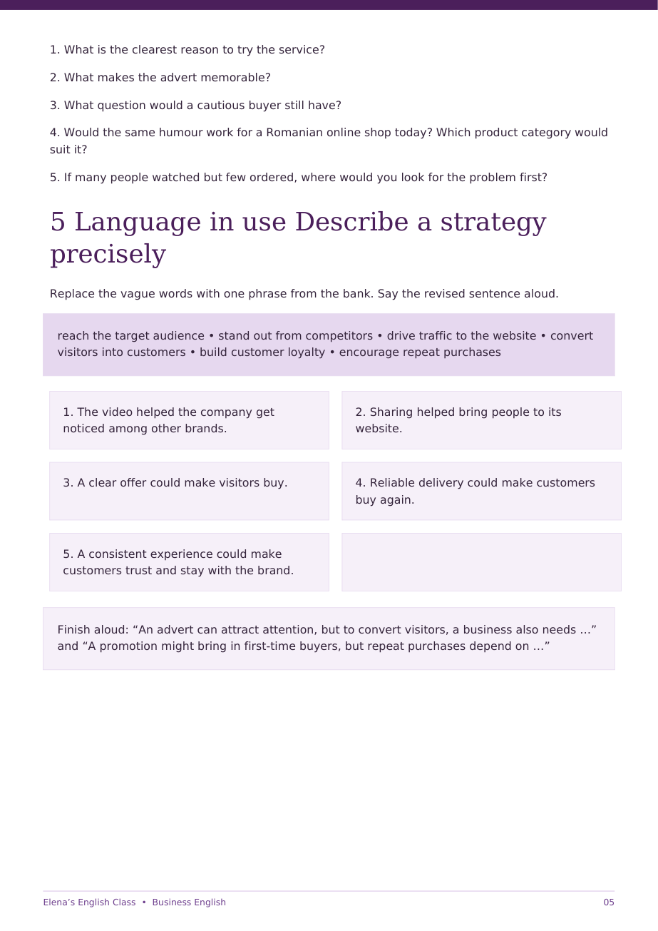 How businesses attract customers — pagina 5