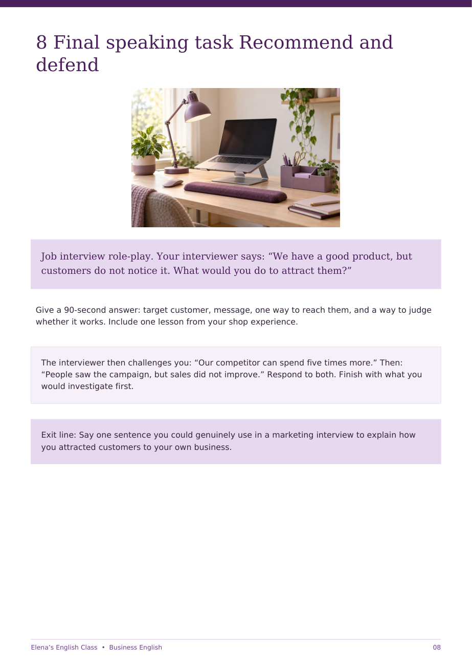How businesses attract customers — pagina 8