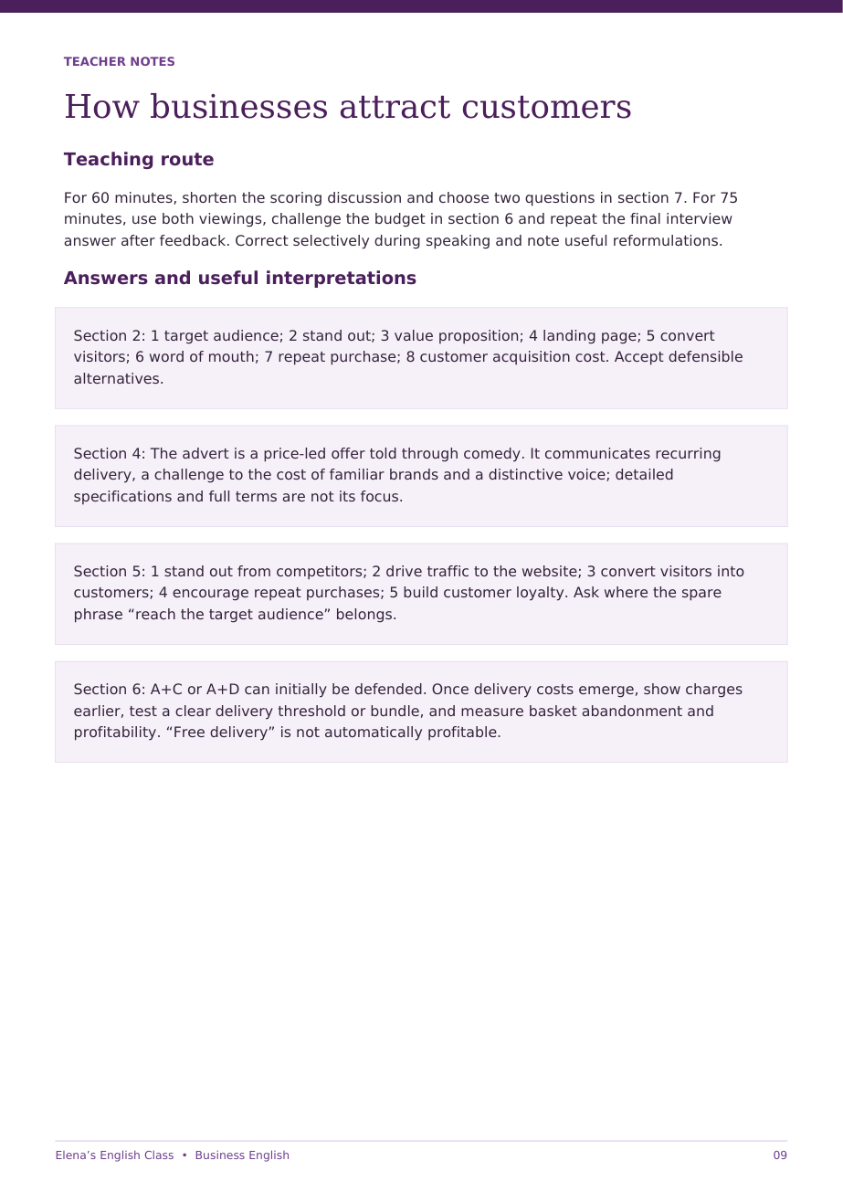 How businesses attract customers — pagina 9