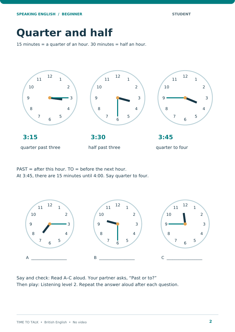 What time is it? · pagina 2
