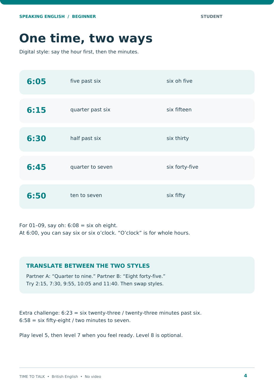 What time is it? — pagina 4