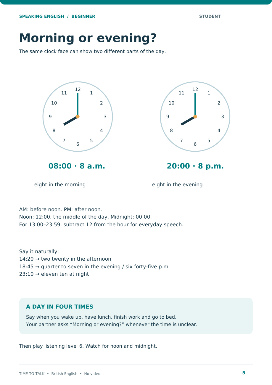 What time is it? — pagina 5